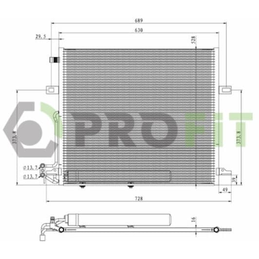 17700304 Profit Радиатор кондиционера