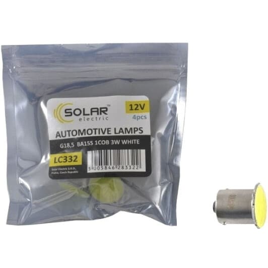 Автолампа Solar G18,5 BA15s 3 W LC332P