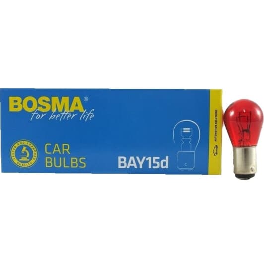 Автолампа Bosma P21/5W BAY15d 21 W червона 4148