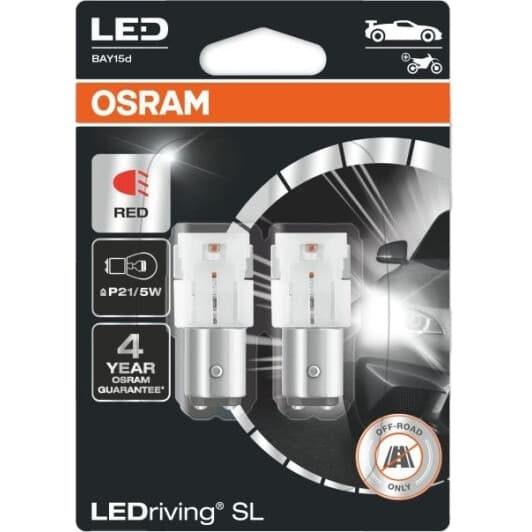 Автолампа Osram LEDriving P21/5W BAY15d 1,4 W 7528DRP-02B