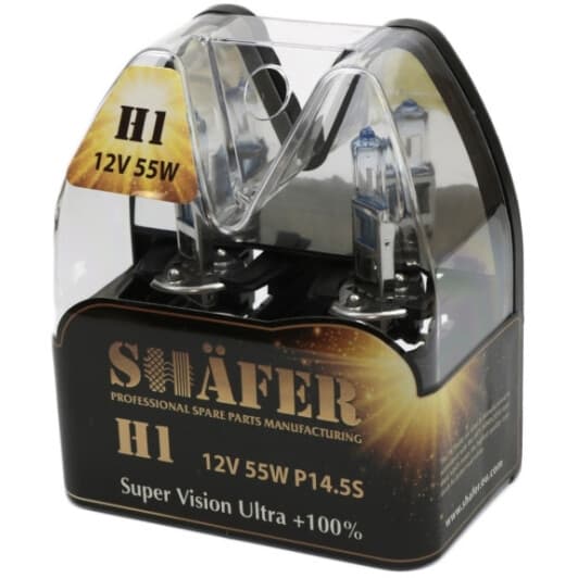 Автолампа Shafer Super Vision Ultra +100% H1 P14,5s 55 W прозора SL3001