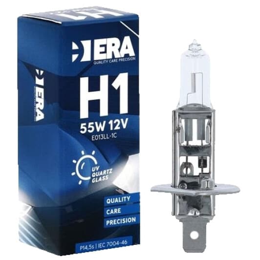 Автолампа ERA H1 P14,5s 55 W белая E013LL-1C
