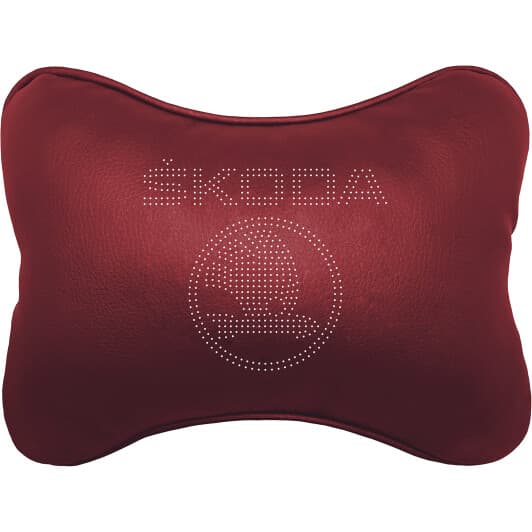 Подушка-подголовник StatusCASE бордовый Skoda ap00114102