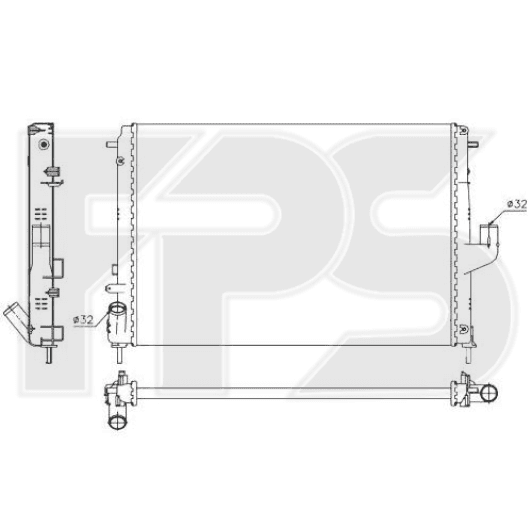 FP56A145 FPS Радиатор охлаждения двигателя