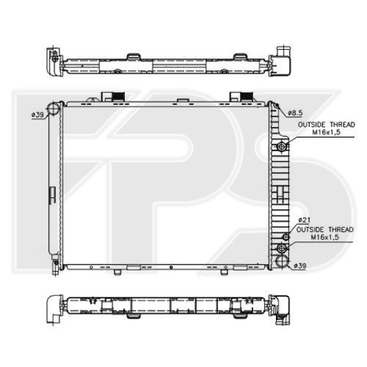 FP46A233 FPS Радиатор охлаждения двигателя