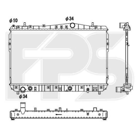 FP17A782 FPS Радиатор охлаждения двигателя