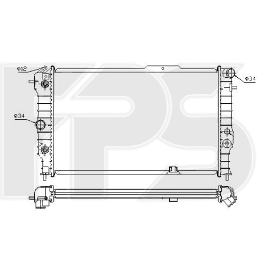 FP52A286 FPS Радиатор охлаждения двигателя