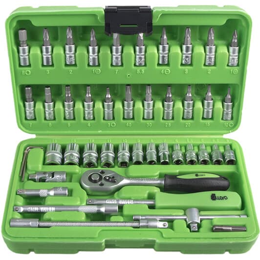 Набір торцевих головок та компонентів Alloid НГ-2046П 1/4" (46 пр.)