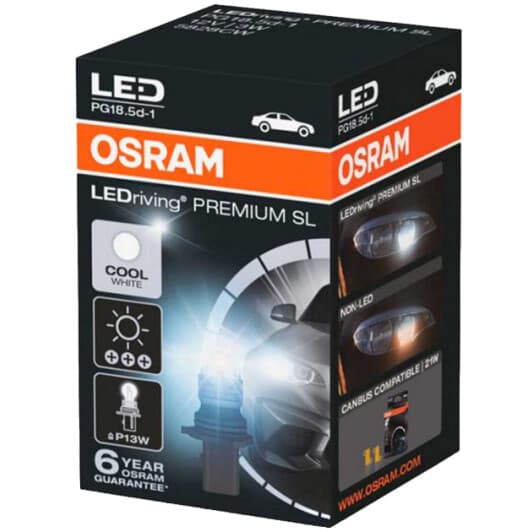 Автолампа Osram LEDriving Premium P13W PG18.5d-1 3 W 5828CW