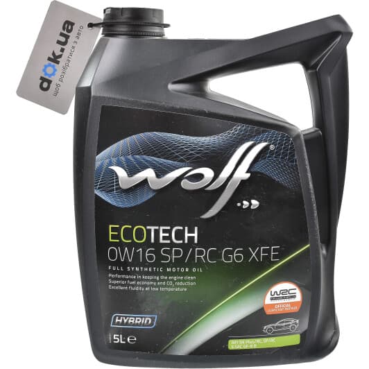 Wolf Ecotech SP/RC G6 XFE 0W-16 (5 л) моторна олива