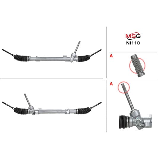 ni110 MSG Рулевая рейка для Nissan X-Trail