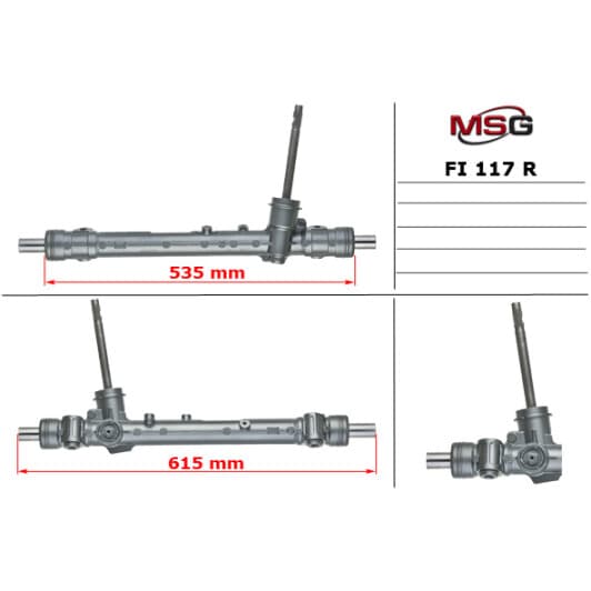 fi117r MSG (відновлення) Рулевая рейка для Fiat 500X