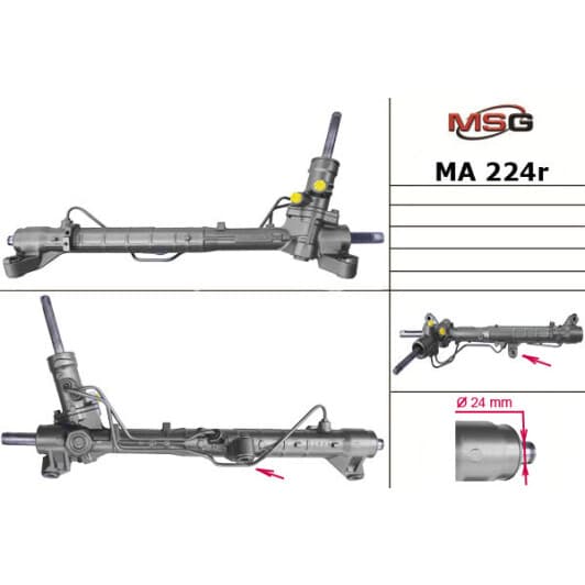 ma224r MSG (відновлення) Рулевая рейка для Mazda 3