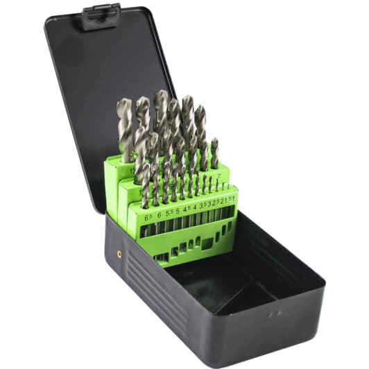 Набор сверл JBM спиральных по металлу 53856 1-13 мм 25 шт.