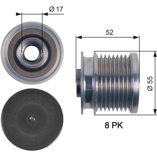 OAP7123 Gates Муфта генератора