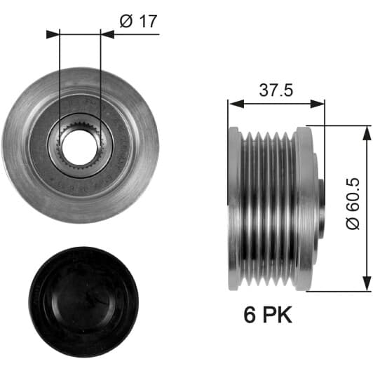 OAP7048 Gates Муфта генератора