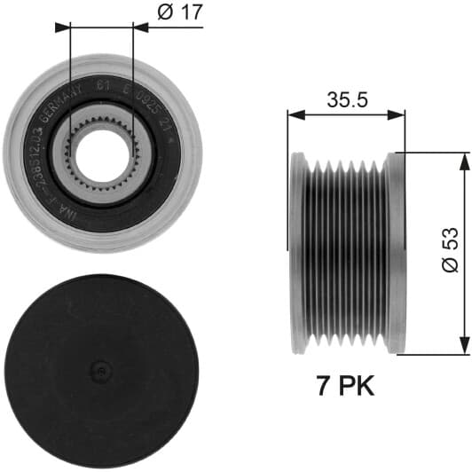 OAP7110 Gates Муфта генератора