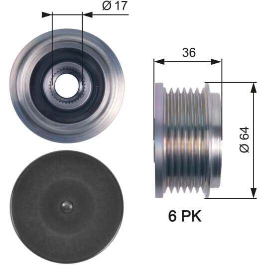 OAP7131 Gates Муфта генератора