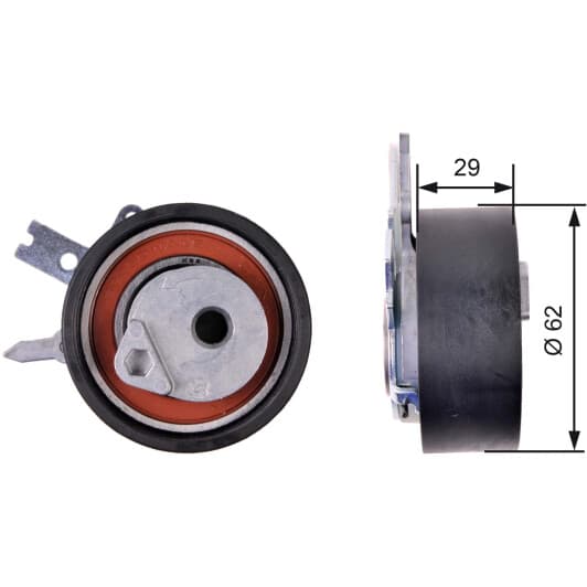 T43218 Gates Натяжной ролик ремня ГРМ