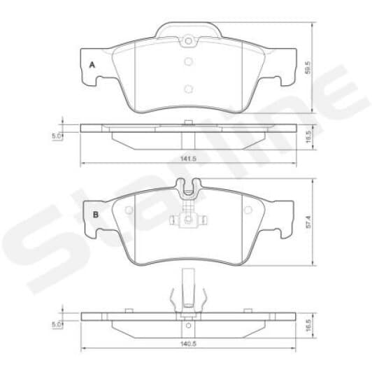 BD S827P Starline Тормозные колодки