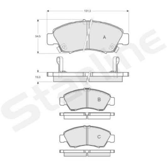 BDS151 Starline Гальмівні колодки