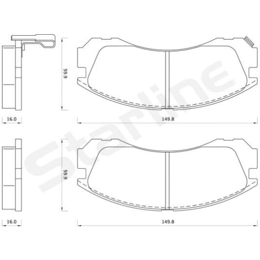 BDS348 Starline Тормозные колодки