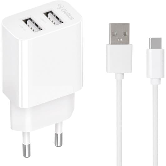 Мережевий зарядний пристрій Gelius Simple GP-HC059 100448 12 Вт