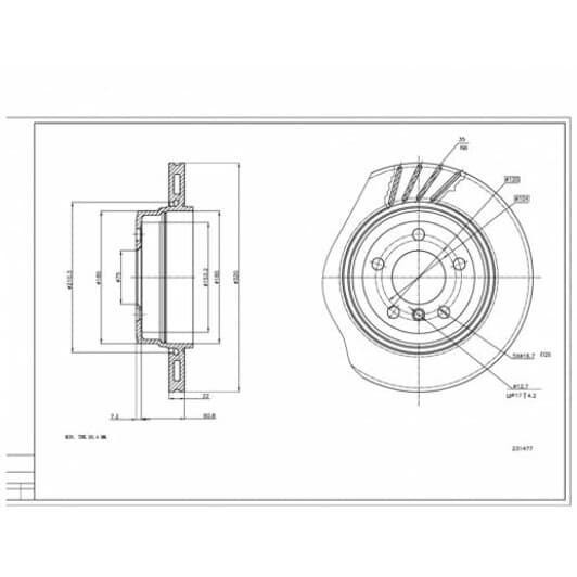 231477 Hart Тормозной диск для BMW X3