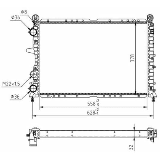 600404 Hart Радиатор охлаждения двигателя