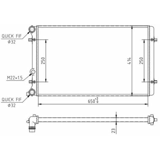 601387 Hart Радиатор охлаждения двигателя