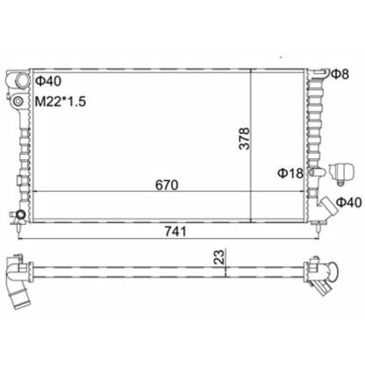 601388 Hart Радиатор охлаждения двигателя