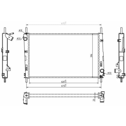 601909 Hart Радіатор охолодження двигуна для Ford Mondeo