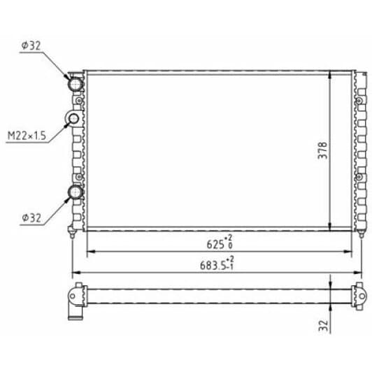 602109 Hart Радиатор охлаждения двигателя