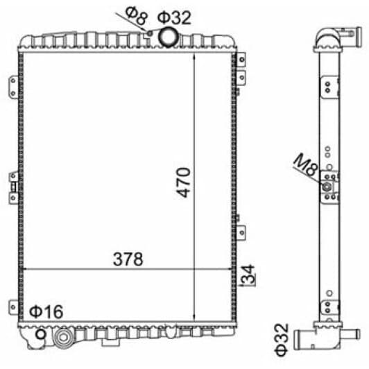 603054 Hart Радиатор охлаждения двигателя