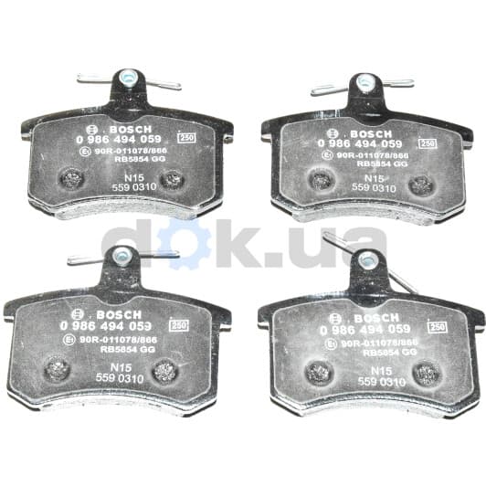 0 986 494 059 Bosch Гальмівні колодки