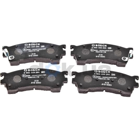 0 986 495 265 Bosch Тормозные колодки