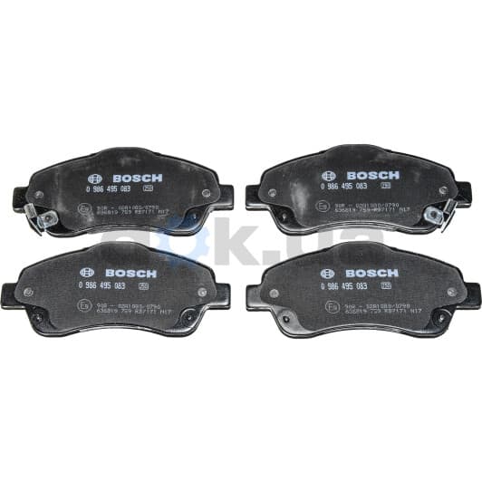 0 986 495 083 Bosch Гальмівні колодки