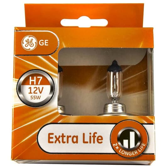 Автолампа General Electric Extra Life H7 PX26d 55 W прозрачная 58520ludpu2d