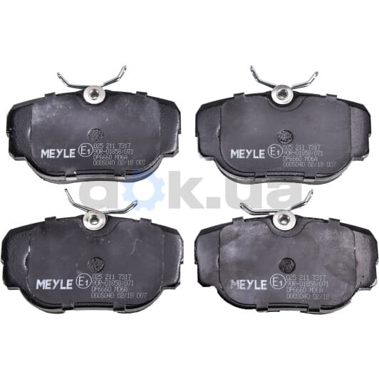 025 211 7317 Meyle Тормозные колодки