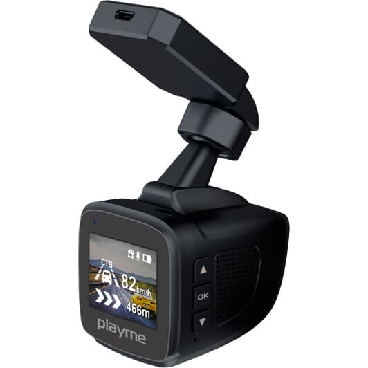 Видеорегистратор с антирадаром Playme Kvant черный