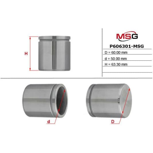 P606301MSG MSG Ремкомплект гальмівного супорта