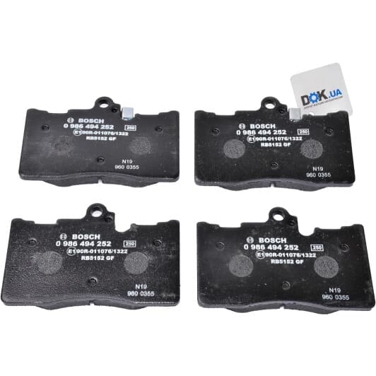 0 986 494 252 Bosch Тормозные колодки