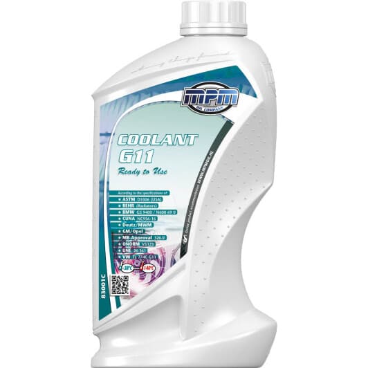 MPM G11 синьо-зелений -38 °C готовий антифриз