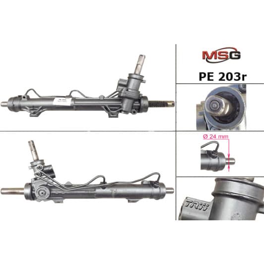 PE203R MSG Кермова рейка для Peugeot 206