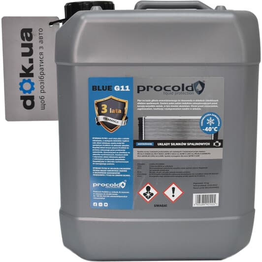 Procold G11 синій -40 °C, 10 л (PB4010K) готовий антифриз