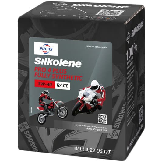 Моторна олива 4Т Fuchs Silkolene Pro 4 Plus 5W-40 синтетична
