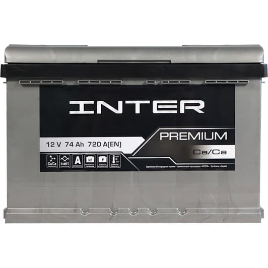 Аккумулятор Inter 6 CT-74-L Premium 4820219073734
