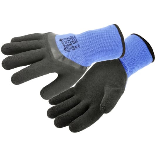 Перчатки рабочие Hoegert Technik Zicher полиэстеровые с латексным покрытием синий