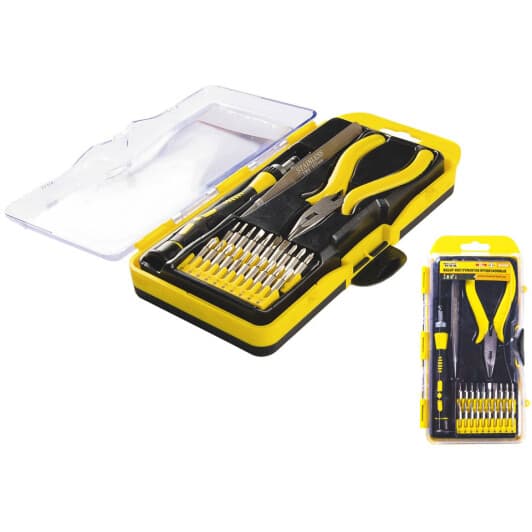 Отвертка прецизионная реверсивная с набором бит MasterTool 400166