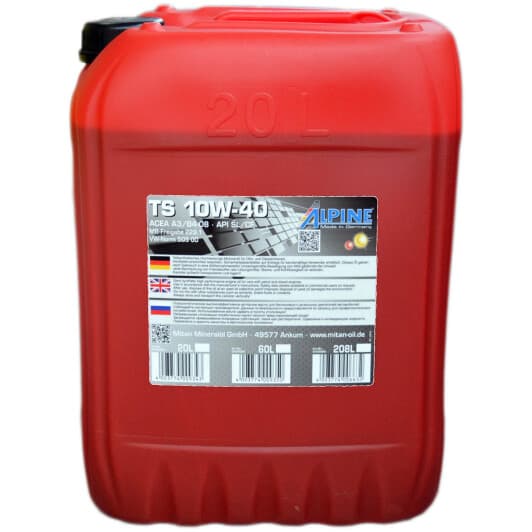 Alpine TS 10W-40 (20 л) моторное масло